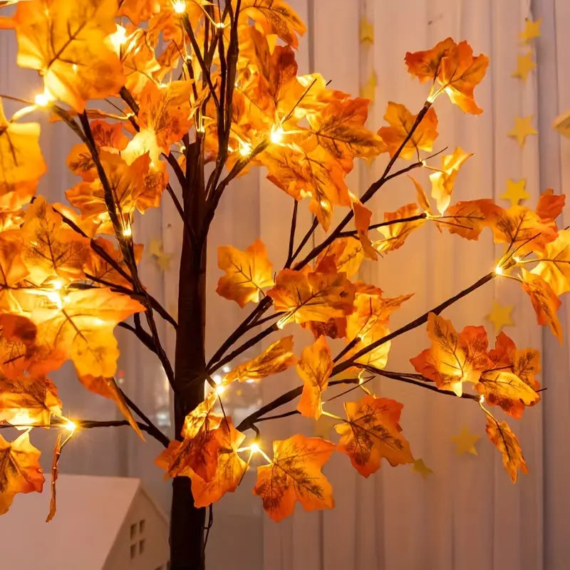 Arbre en Érable LED – Décoration Automne avec Feuilles en Automne et Lumière Douce