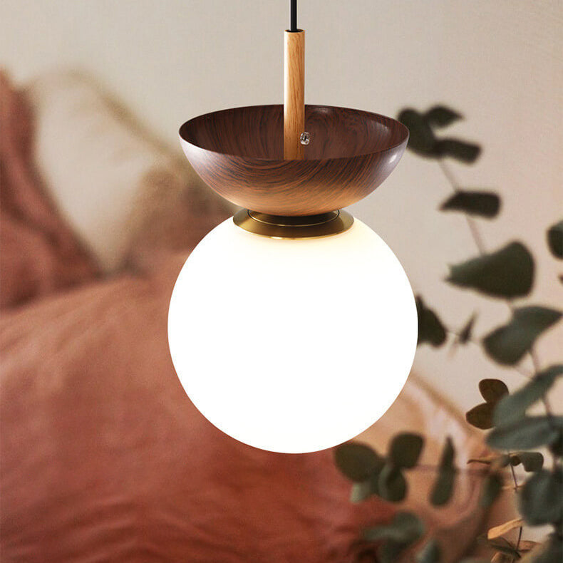 Suspension Log Japonaise - Lampe LED avec Lumière Réglable pour Ambiance Épurée
