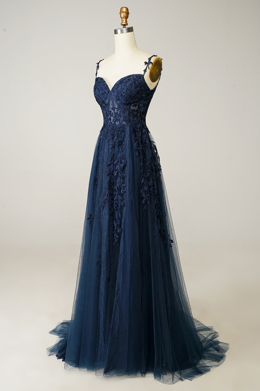 Robe de Soirée Élégance Sophie – Coupe A-Ligne, Détails Appliqués, Idéale pour Mariages et Événements Formels