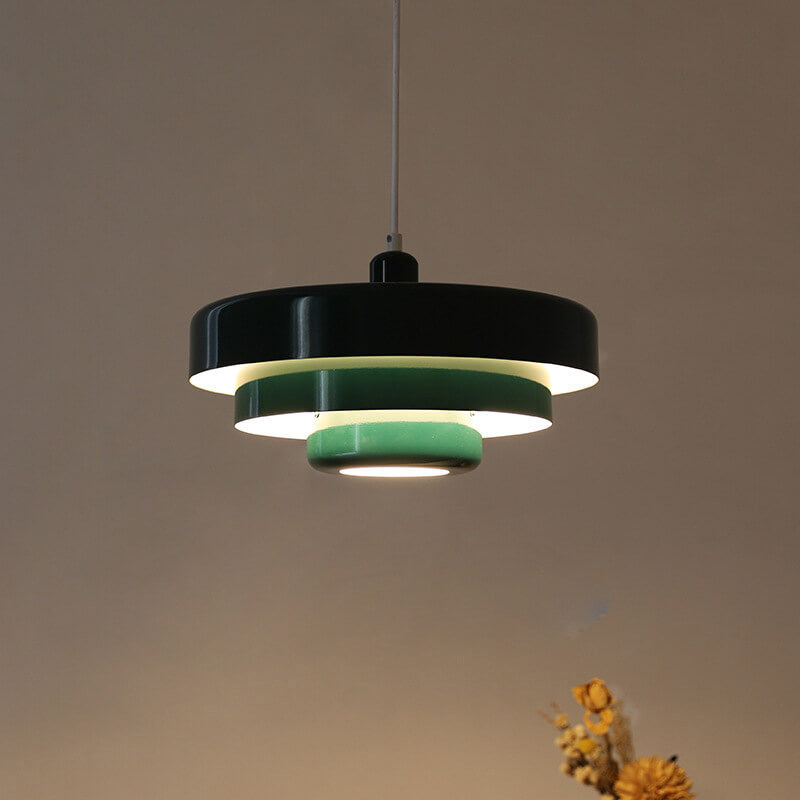 Suspension Vintage Multi-Couches – Éclairage Moderne et Raffiné