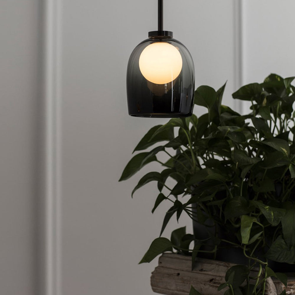 Suspension Moderne en Verre avec Abat-jour Transparent ou Fumé – Éclairage Élégant et Raffiné