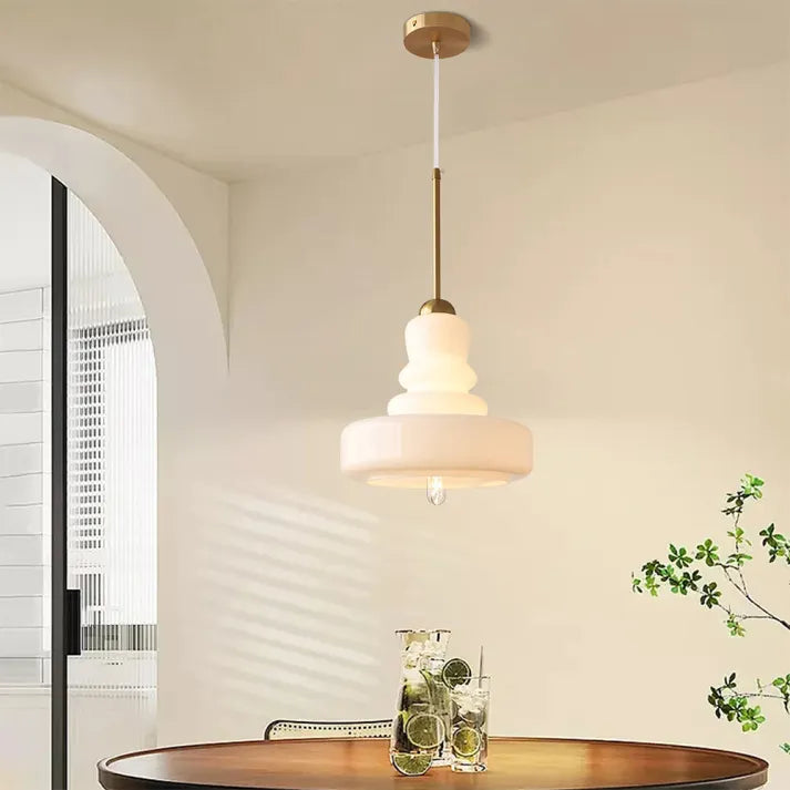 Lampe Pendante Bauhaus Kürbis en Verre - Design Élégant avec Détails en Laiton ou Fer