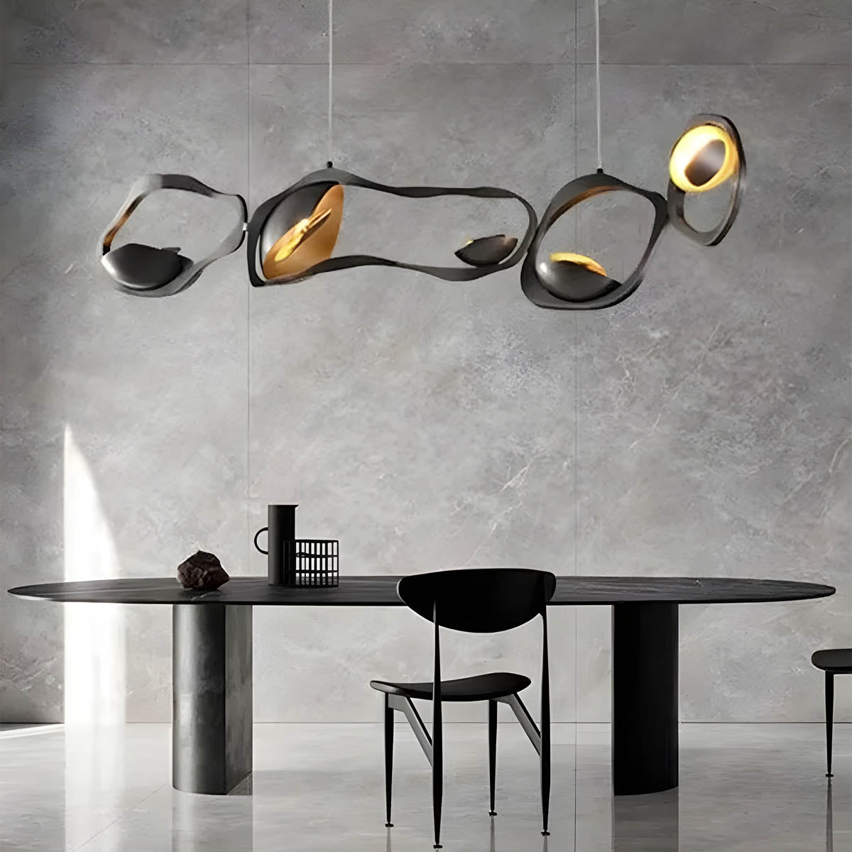 Suspension Moderne Artistique – Éclairage LED avec Design Organique