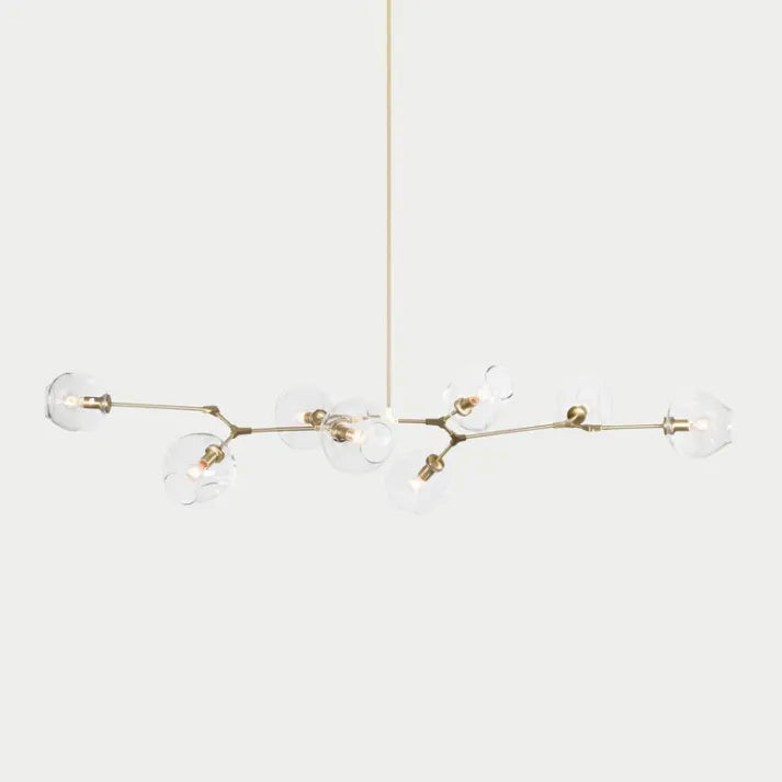Suspension Sputnik Bifurkation - Lustre Moderne en Verre Soufflé et Métal