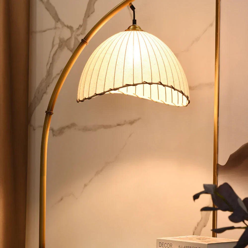 Lampe Sur Pied Japonaise en Bambou - Design Zen Minimaliste avec Douille E27