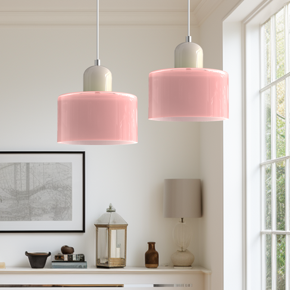 Lampe Pendante Bauhaus en Verre - Design Élégant avec Suspension Ajustable