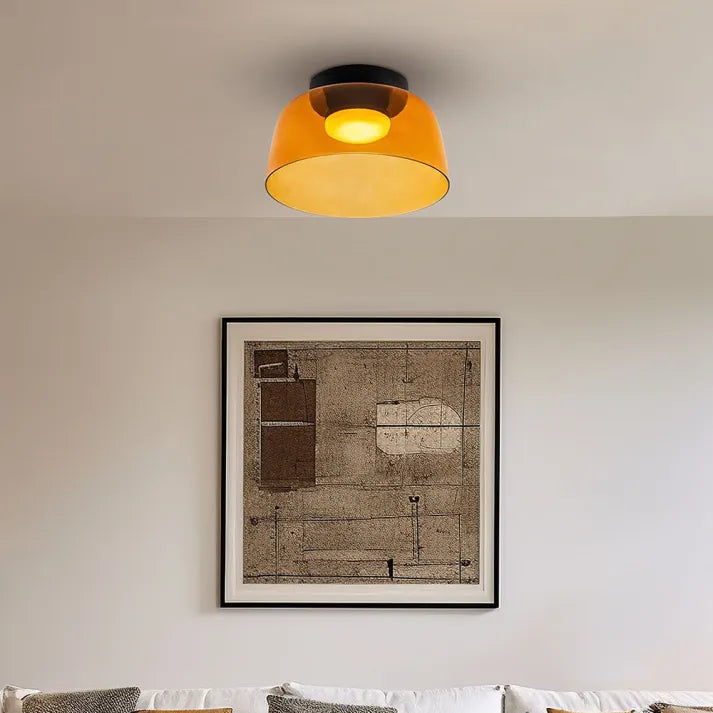 Plafonnier en Verre Design Médiéval Nordique – Éclairage Élégant et Chauffant pour Salon, Chambre ou Salle à Manger