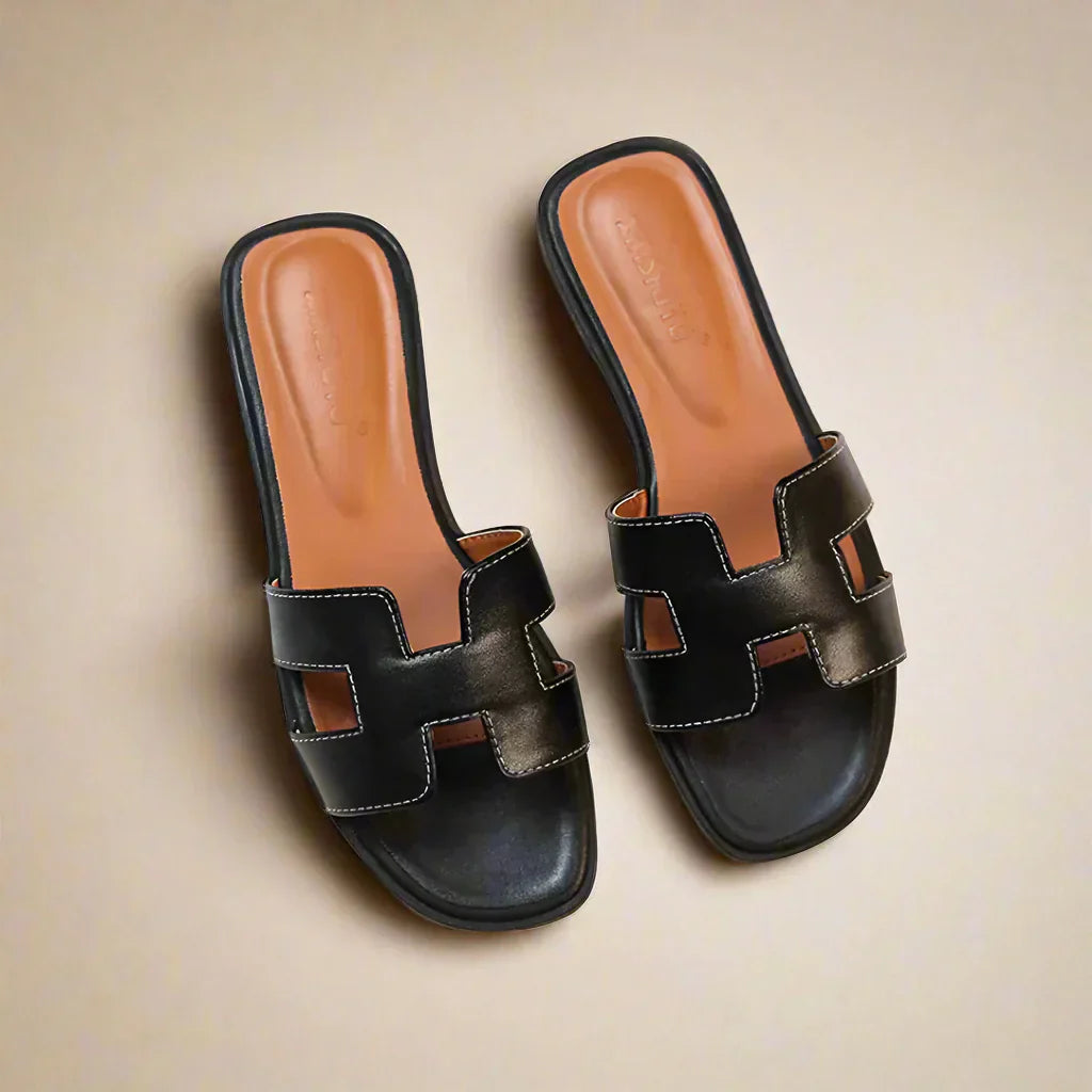 H Sandals Femme | Mules d’Été Élégantes en Cuir PU