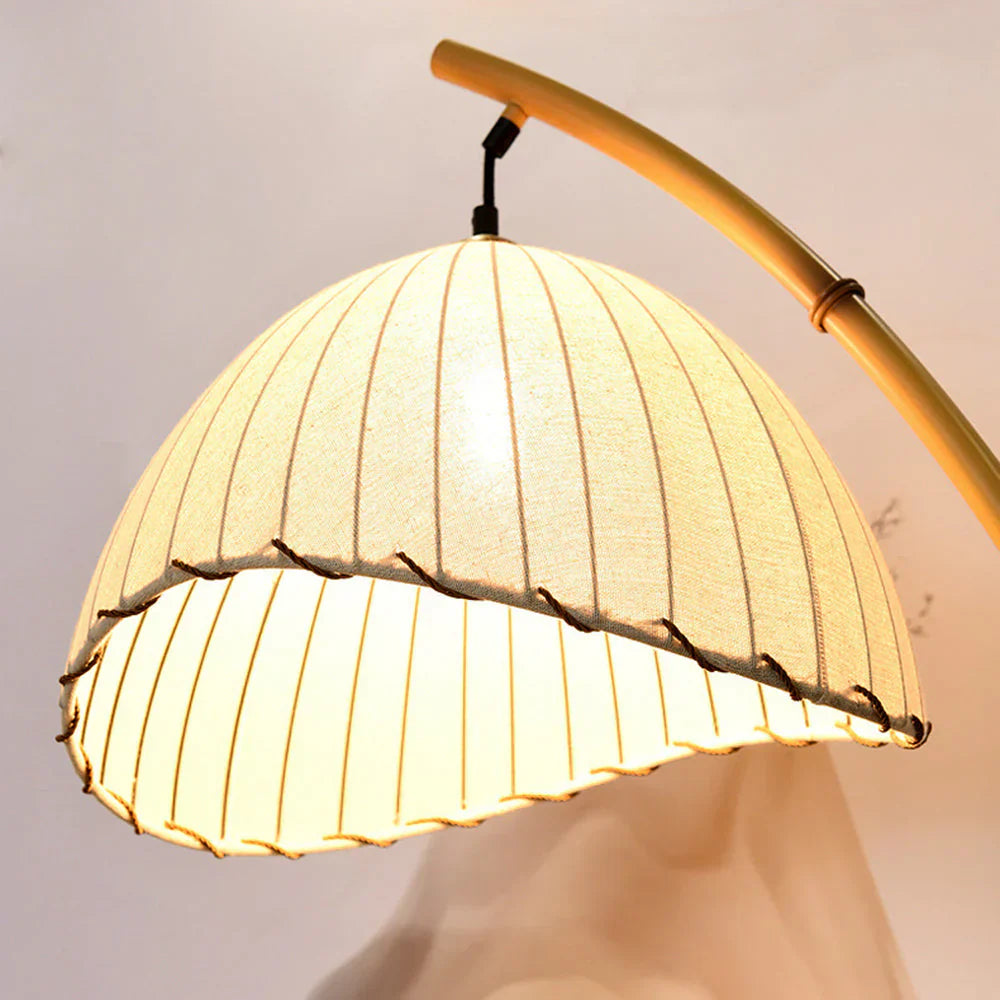 Lampe Sur Pied Japonaise en Bambou - Design Zen Minimaliste avec Douille E27