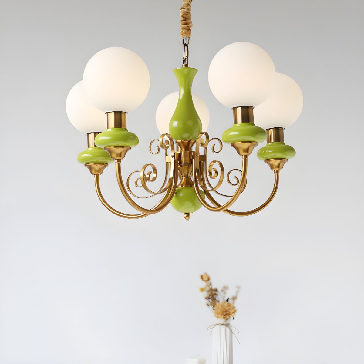Chandelier Onyx Moderne – Luminaire Élégant en Métal et Verre pour Salon et Salle à Manger