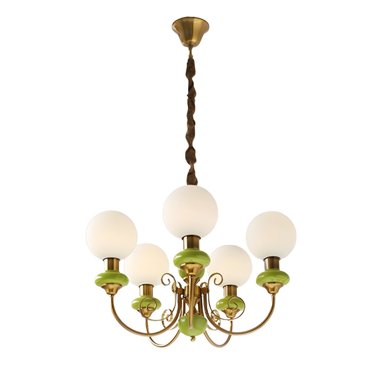 Chandelier Onyx Moderne – Luminaire Élégant en Métal et Verre pour Salon et Salle à Manger