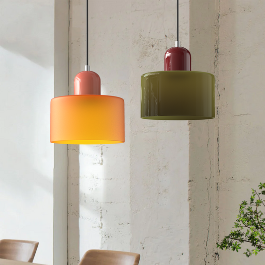 Lampe Pendante Bauhaus en Verre - Design Élégant avec Suspension Ajustable