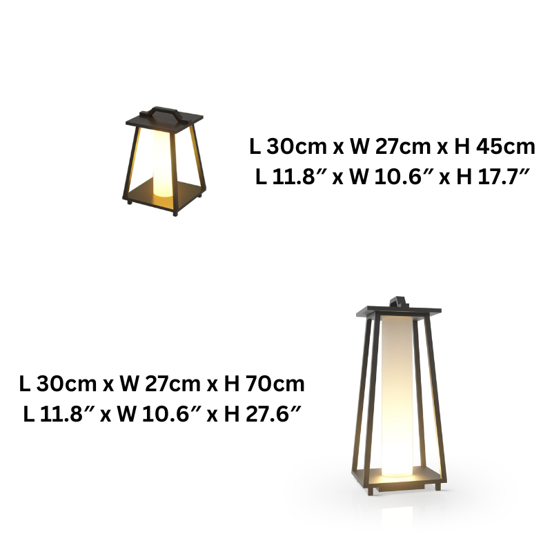 Lampe Extérieure Portable Roam en Acier Inoxydable avec Éclairage LED - Design Élégant et Pratique