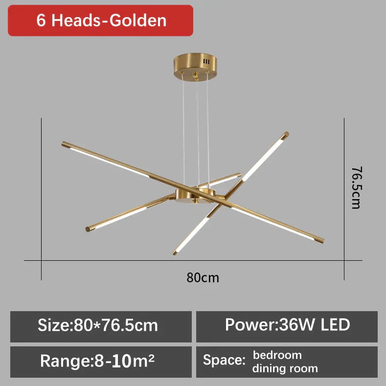 Chandelier Spider Moderne – Lustre Élégant avec 6 à 12 Lampes pour Salle à Manger, Salon et Bureau