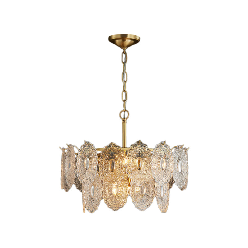 Lustre Cristal 5/7 Têtes – Élégance et Luxe avec Détails Enrichis