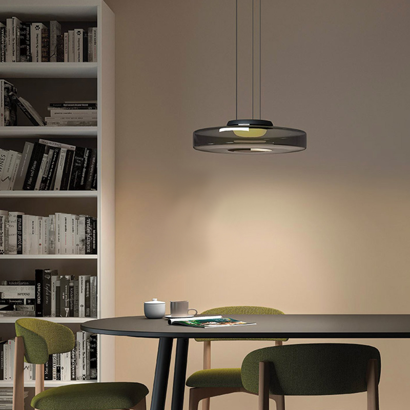 Suspension Lune en Verre - Éclairage Élégant et Modulaire pour Votre Intérieur