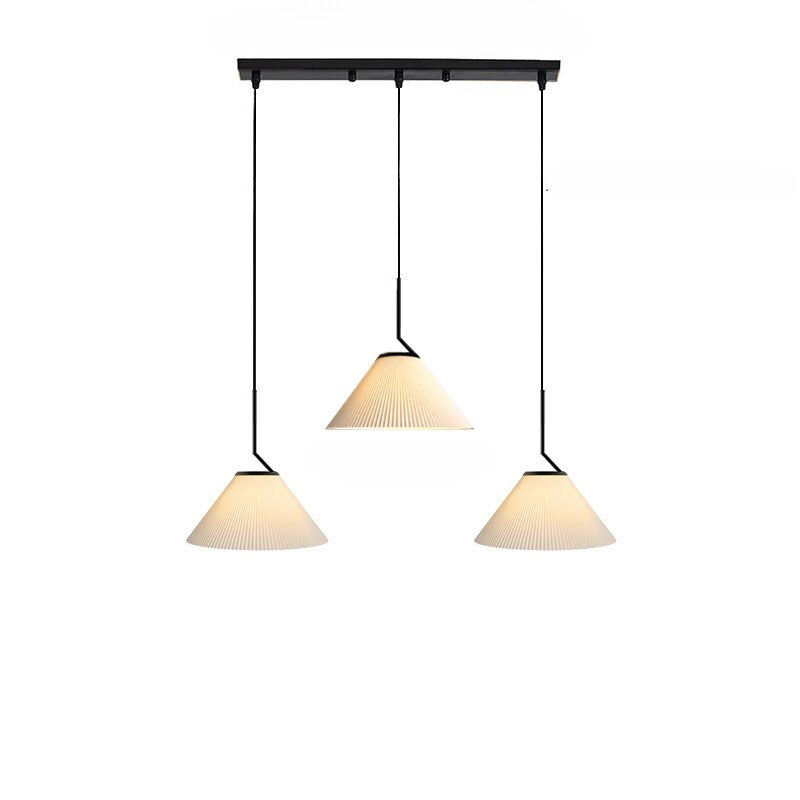 Suspension Nordic Plissée Crème – Design Scandinave Élégant en Tissu LED