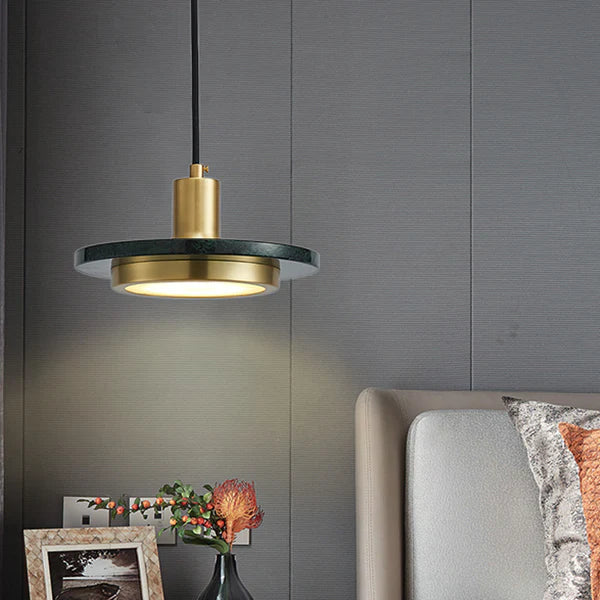 Suspension Moderne en Marbre - Lampe LED Élégante et Minimaliste