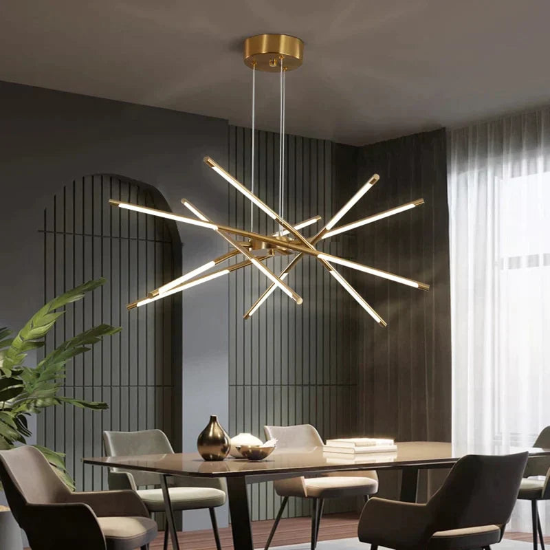 Chandelier Spider Moderne – Lustre Élégant avec 6 à 12 Lampes pour Salle à Manger, Salon et Bureau