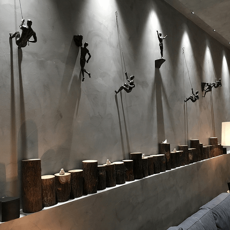 Ascendant | Ensemble de décoration murale homme grimpant créatif