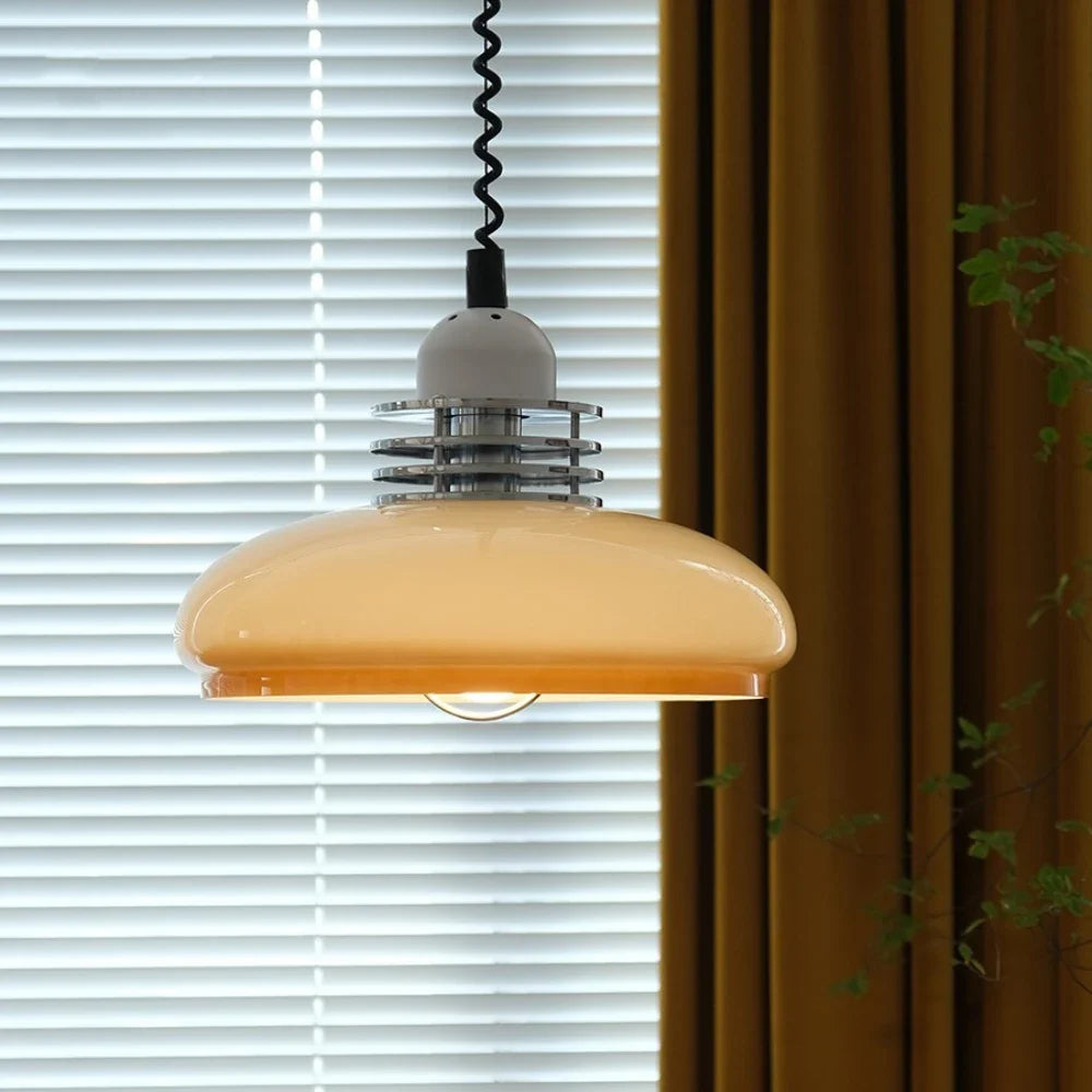Lampe Pendante Bauhaus - Design Moderne en Verre avec Suspension Ajustable