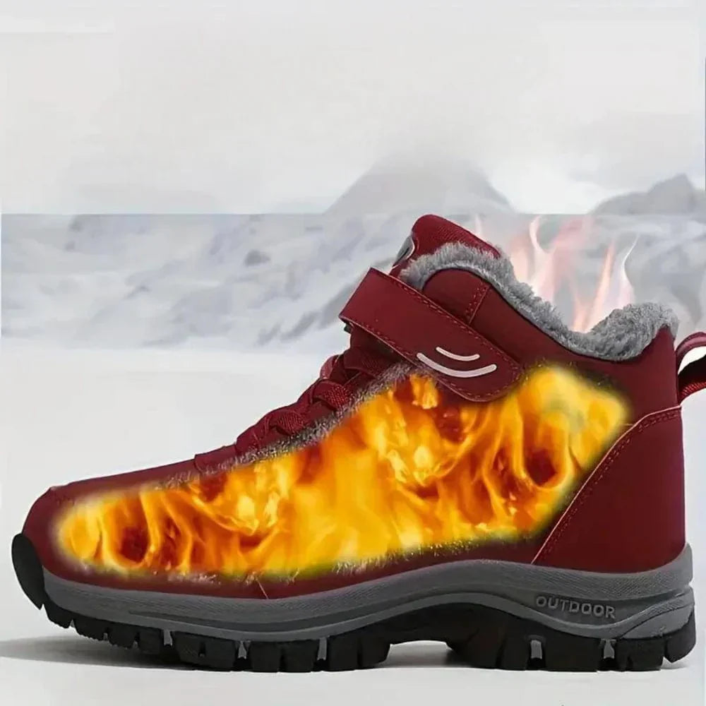 ThermoGrip Boots – Bottes Chaudes Hiver, Antidérapantes, Imperméables, Unisexe avec Fermeture Velcro