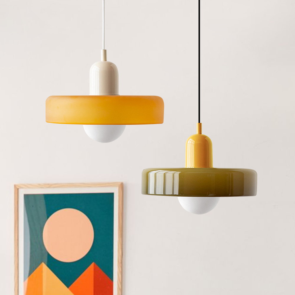 Suspension Bauhaus - Lampe Moderne en Verre, Design Élégant et Fonctionnel