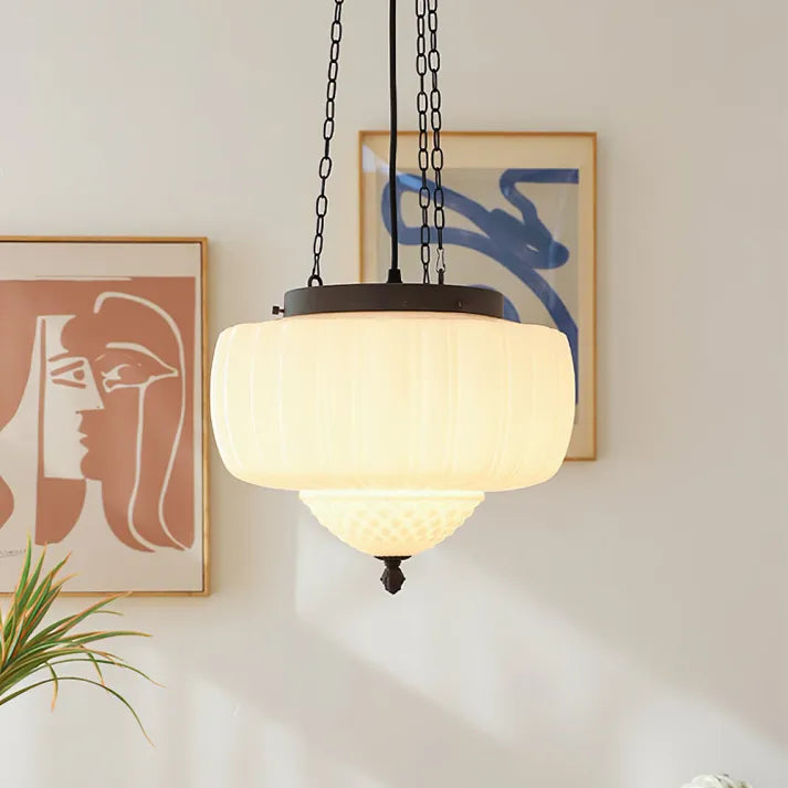 Suspension Minimaliste Blanche Moderne – Élégance Contemporaine
