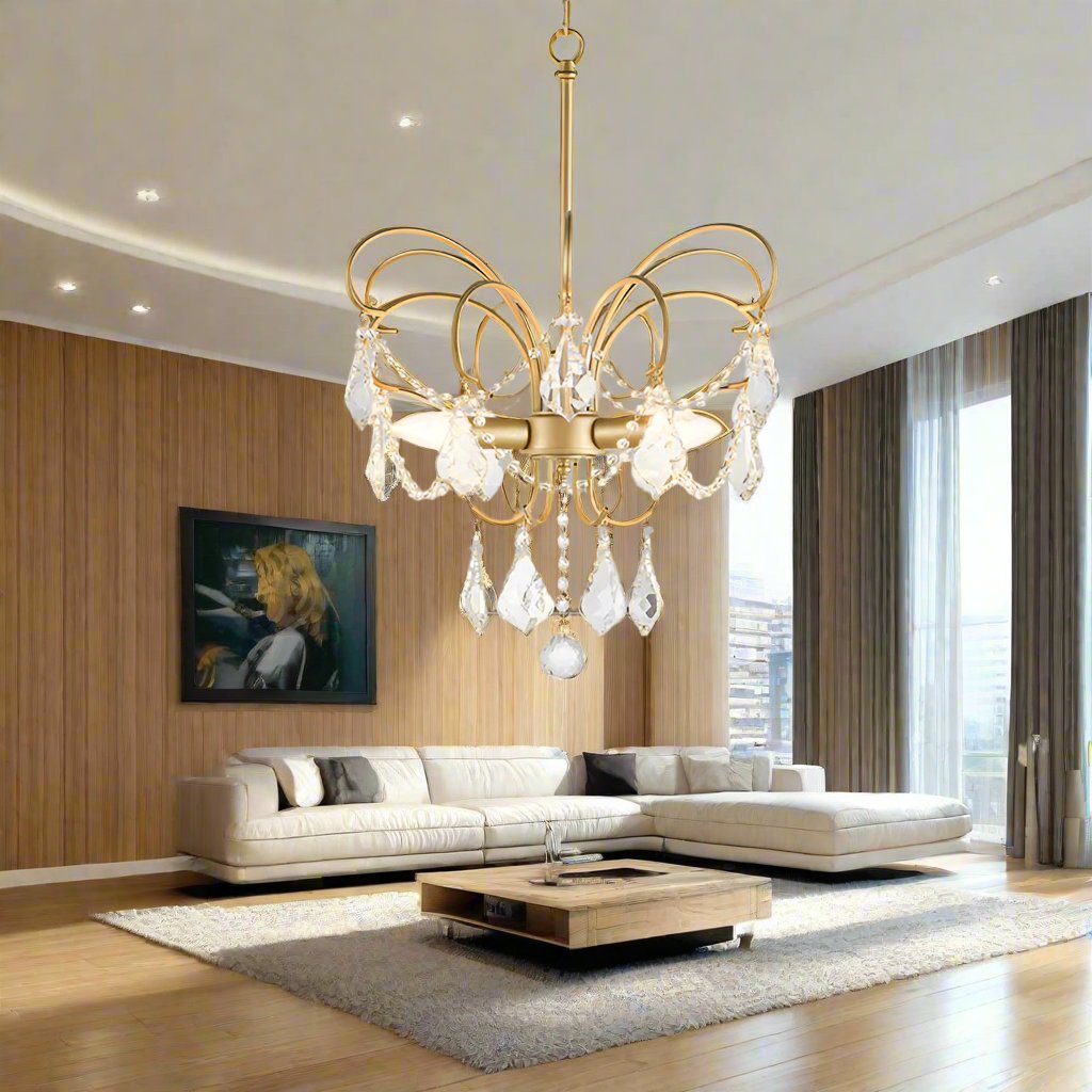 Chandelier Papillon pour Salon – Élégance Unique et Raffinée