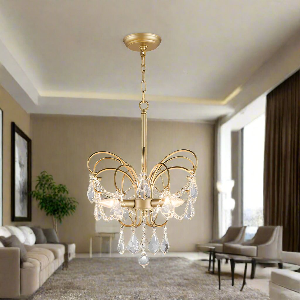 Chandelier Papillon pour Salon – Élégance Unique et Raffinée