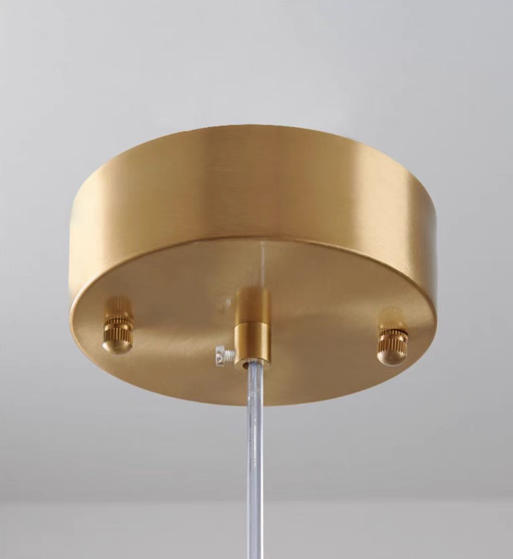 Suspension Moderne en Verre et Laiton – Éclairage Élégant pour Salon et Cuisine