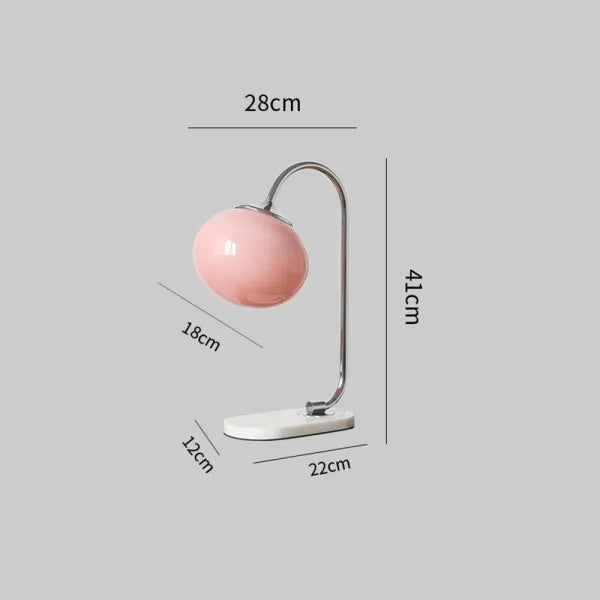 Lampe de Table Marshmallow - Design Moderne en Métal et Verre avec Éclairage Doux