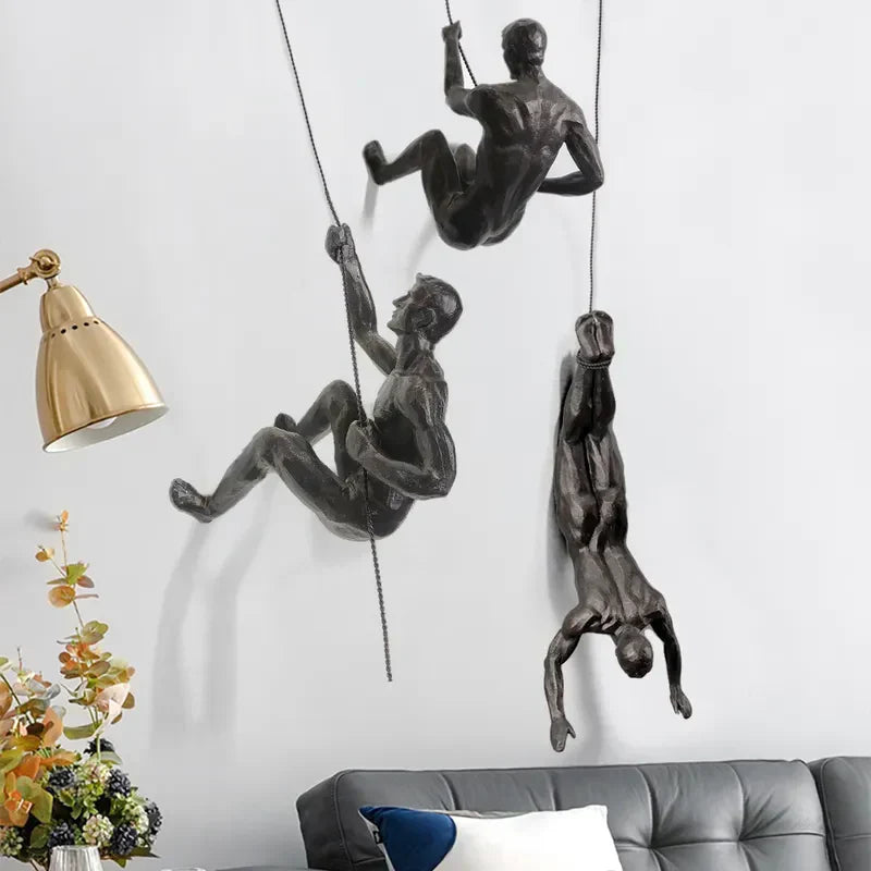 Ascendant | Ensemble de décoration murale homme grimpant créatif