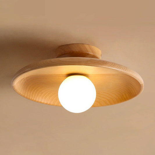 Plafonnier Moderne en Bois – Éclairage LED Minimaliste pour Salon et Bureau