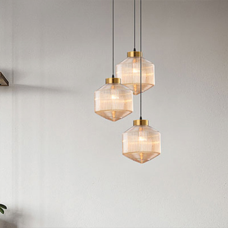 Suspension Moderne Drum en Verre - Éclairage Élégant et Raffiné pour Salon et Salle à Manger