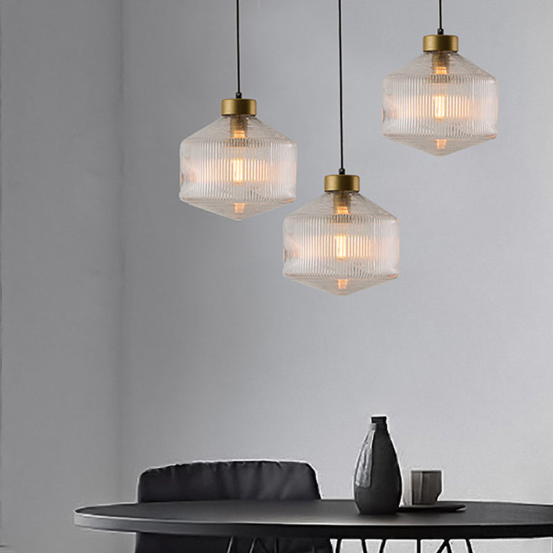 Suspension Moderne Drum en Verre - Éclairage Élégant et Raffiné pour Salon et Salle à Manger