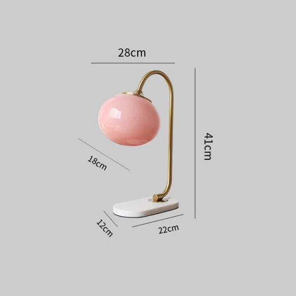 Lampe de Table Marshmallow - Design Moderne en Métal et Verre avec Éclairage Doux