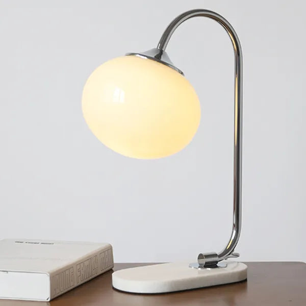 Lampe de Table Marshmallow - Design Moderne en Métal et Verre avec Éclairage Doux