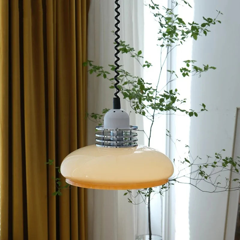 Lampe Pendante Bauhaus - Design Moderne en Verre avec Suspension Ajustable