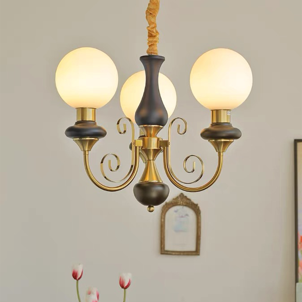 Chandelier Onyx Moderne – Luminaire Élégant en Métal et Verre pour Salon et Salle à Manger