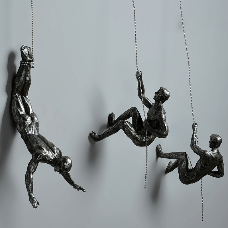 Ascendant | Ensemble de décoration murale homme grimpant créatif
