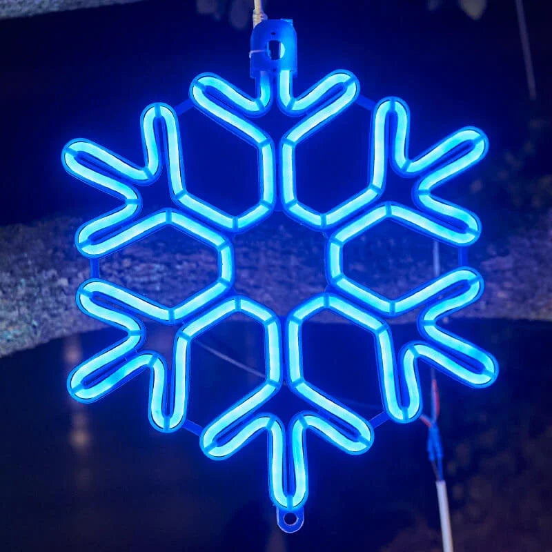 Guirlande LED Flocon de Neige Étanche - Décoration Noël Extérieure