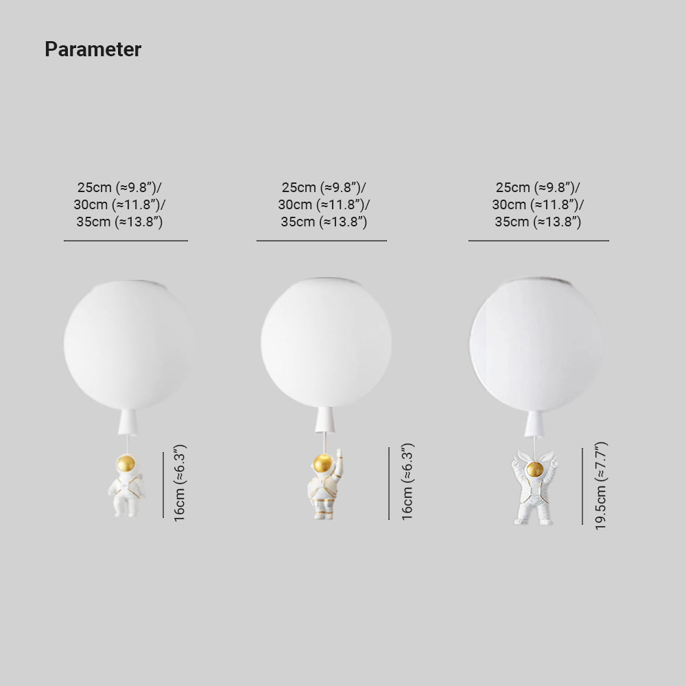Lampe LED Moderne Lune Astronaute - Suspension Éclairante Unique pour Chambre