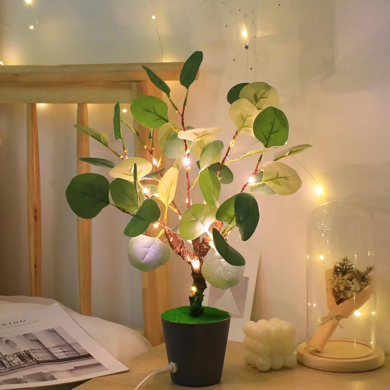 Lampe de Nuit LED Branches de Noël avec USB – Éclairage Doux et Élégant