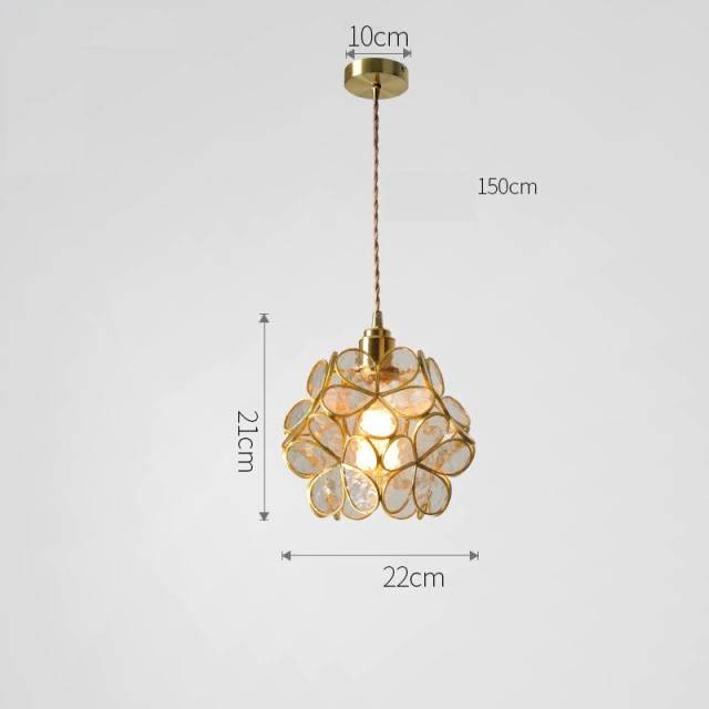 Suspension Pétale en Verre - Élégance Moderne et Design Vintage pour Votre Intérieur