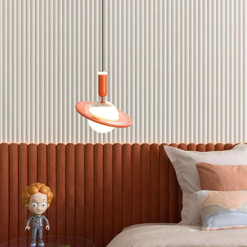 Suspension Saturn Design – Lampe LED Moderne avec Anneaux Ajustables