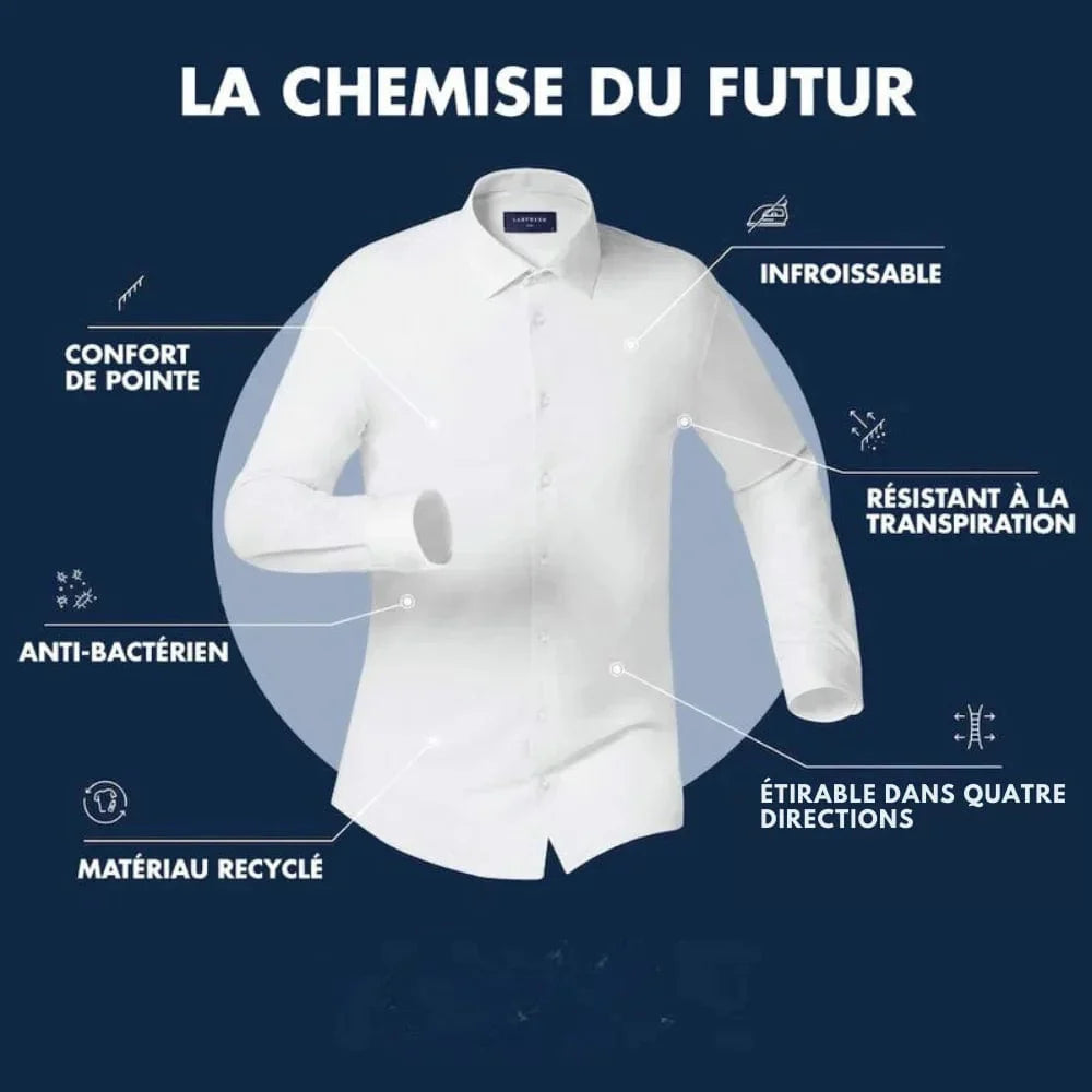 Chemise infroissable et élastique
