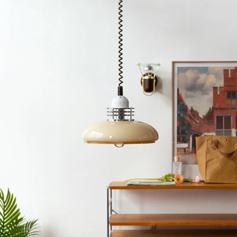 Lampe Pendante Bauhaus - Design Moderne en Verre avec Suspension Ajustable
