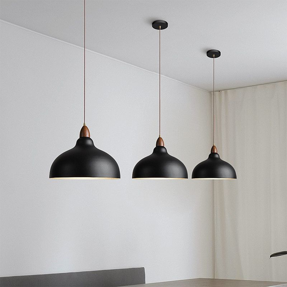 Lampe Suspendue Design en Bois et Métal - Élégance Scandinave, Variété de Couleurs