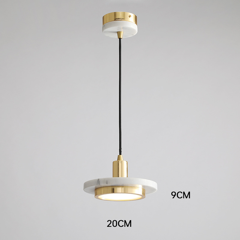 Suspension Moderne en Marbre - Lampe LED Élégante et Minimaliste